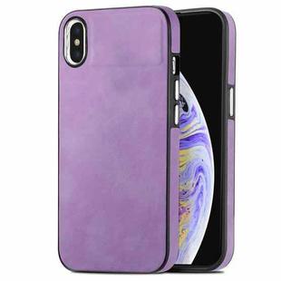 For  iPhone X / XS Skin-Feel Electroplating TPU Shockproof Phone Case(Purple)