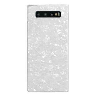 For Samsung Galaxy S10+ Shell Pattern TPU Protective Phone Case(White)