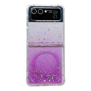 For Samsung Galaxy Z Flip3  Magsafe Glitter TPU Phone Protective Case(Purple)