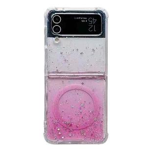 For Samsung Galaxy Z Flip4 Magsafe Glitter TPU Phone Protective Case(Pink)