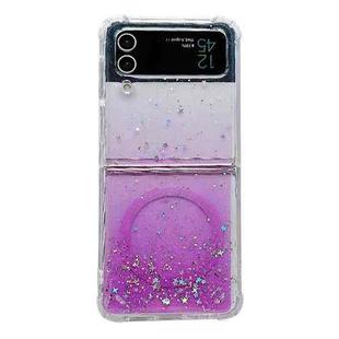 For Samsung Galaxy Z Flip4 Magsafe Glitter TPU Phone Protective Case(Purple)