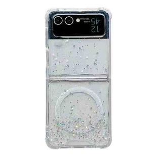 For Samsung Galaxy Z Flip4 Magsafe Glitter TPU Phone Protective Case(White)