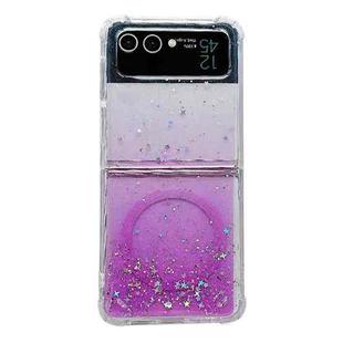 For Samsung Galaxy Z Flip5 Magsafe Glitter TPU Phone Protective Case(Purple)