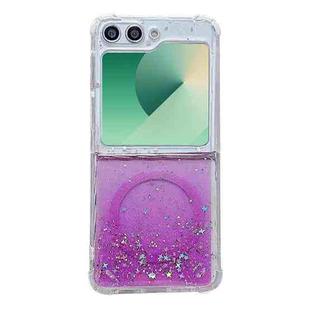 For Samsung Galaxy Z Flip7 Magsafe Glitter TPU Phone Case(Purple)