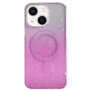 For iPhone 13 MagSafe Glitter Hybrid Clear TPU Phone Case(Pink)