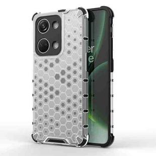 For OnePlus Nord 3 Shockproof Honeycomb Phone Case(White)