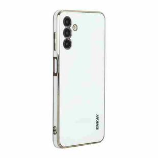 For Samsung Galaxy A34 5G ENKAY Hat-Prince Precise Hole Electroplated TPU Shockproof Phone Case(White)