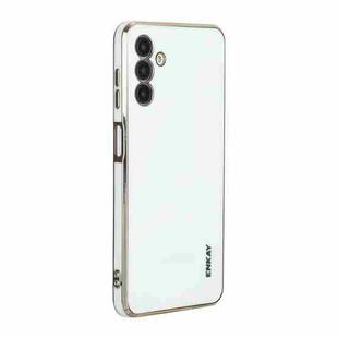 For Samsung Galaxy A14 5G ENKAY Hat-Prince Precise Hole Electroplated TPU Shockproof Phone Case(White)