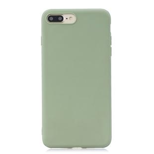 Frosted Solid Color TPU Protective Case for iPhone 8 Plus / 7 Plus(Pea Green)