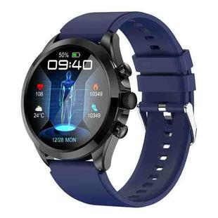 ET440 1.39 inch Color Screen Smart Silicone Strap Watch,Support Heart Rate / Blood Pressure / Blood Oxygen / Blood Glucose Monitoring(Blue)