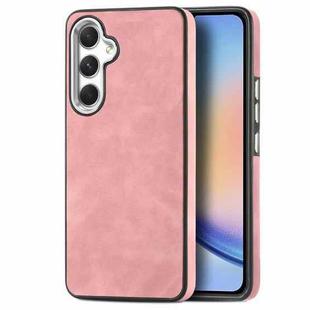 For  Samsung Galaxy A34 5G Skin-Feel Electroplating TPU Shockproof Phone Case(Pink)