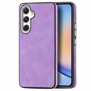 For  Samsung Galaxy A34 5G Skin-Feel Electroplating TPU Shockproof Phone Case(Purple)