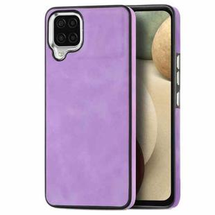 For Samsung Galaxy A12 Skin-Feel Electroplating TPU Shockproof Phone Case(Purple)