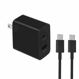 35W USB-C / Type-C + USB Charger Supports PPS / PD Protocol with Dual Type-C Cable, US Plug