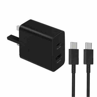 35W USB-C / Type-C + USB Charger Supports PPS / PD Protocol with Dual Type-C Cable, UK Plug