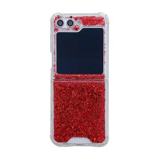 For Samsung Galaxy  Z Flip5 Glitter Sequins Epoxy TPU Phone Case(Red)