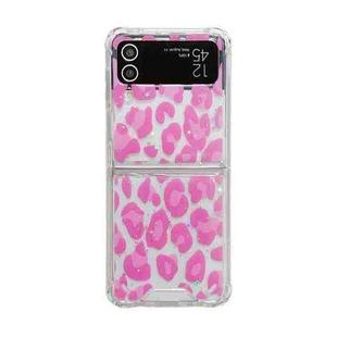 For Samsung Galaxy Z Flip4 Leopard TPU Protective Case(Pink)