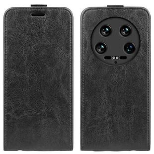 For Xiaomi 14 Ultra R64 Texture Vertical Flip Leather Phone Case(Black)