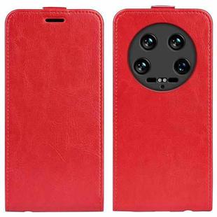 For Xiaomi 14 Ultra R64 Texture Vertical Flip Leather Phone Case(Red)