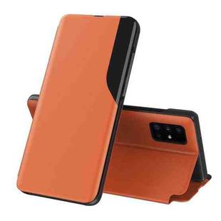 For Samsung Galaxy A13 5G Attraction Flip Holder Leather Phone Case(Orange)