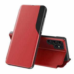 For Samsung Galaxy S25 Ultra 5G Attraction Flip Holder Leather Phone Case(Red)