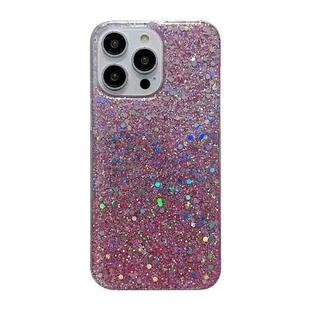 For iPhone 15 Glitter Sequins Epoxy TPU Phone Case(Pink)