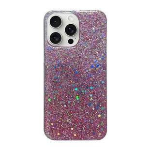 For iPhone 16 Pro Glitter Sequins Epoxy TPU Phone Case(Pink)