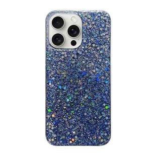 For iPhone 16 Pro Glitter Sequins Epoxy TPU Phone Case(Blue)