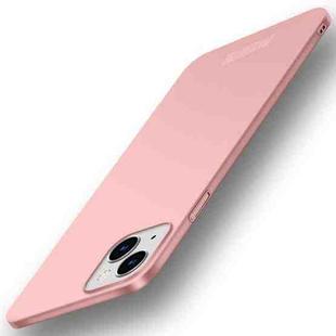 For iPhone 15 PINWUYO Micro-Frosted PC Ultra-thin Hard Phone Case with Magsafe Magnetic Ring(Rose Gold)