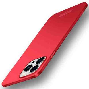 For iPhone 15 Pro PINWUYO Micro-Frosted PC Ultra-thin Hard Phone Case with Magsafe Magnetic Ring(Red)