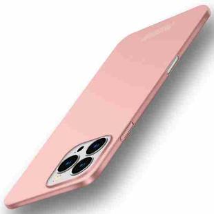 For iPhone 16 Pro Max PINWUYO Micro-Frosted PC Ultra-thin Hard Phone Case with Magsafe Magnetic Ring(Rose Gold)