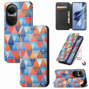 For OPPO Reno10 / 10 Pro Global CaseNeo Colorful Magnetic Leather Phone Case(Rhombus Mandala)