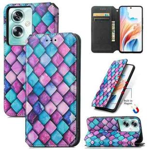 For OPPO A79 5G / A2 5G CaseNeo Colorful Magnetic Leather Phone Case(Purple Scales)