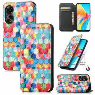 For OPPO A78 4G CaseNeo Colorful Magnetic Leather Phone Case(Magic Space)