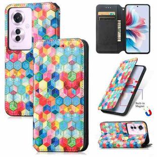 For OPPO Reno11 F 5G CaseNeo Colorful Magnetic Leather Phone Case(Magic Space)