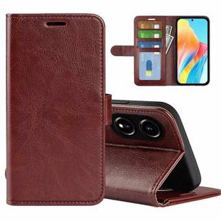 For OPPO A58 R64 Texture Horizontal Flip Leather Phone Case(Brown)