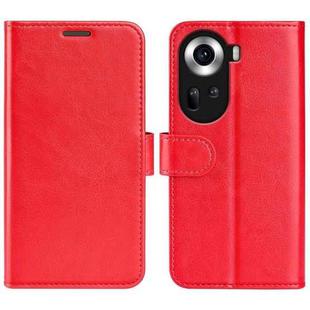 For OPPO Reno11 5G Global R64 Texture Horizontal Flip Leather Phone Case(Red)