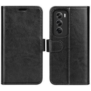 For OPPO Reno12 5G Global R64 Texture Horizontal Flip Leather Phone Case(Black)