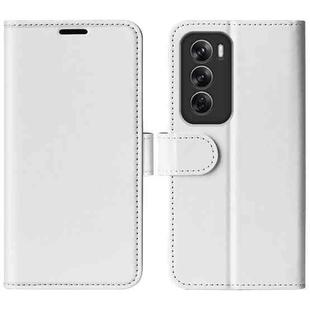 For OPPO Reno12 Pro 5G Global R64 Texture Horizontal Flip Leather Phone Case(White)