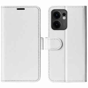 For OPPO Reno13 F R64 Texture Horizontal Flip Leather Phone Case(White)