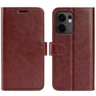 For OPPO Reno13 F R64 Texture Horizontal Flip Leather Phone Case(Brown)