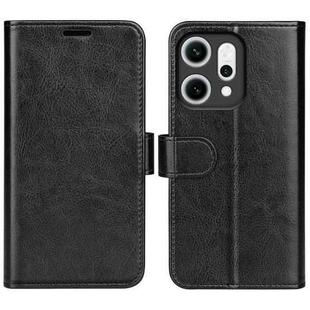 For OPPO Reno14 5G Global R64 Texture Horizontal Flip Leather Phone Case(Black)