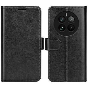 For Realme 12 Pro+ R64 Texture Horizontal Flip Leather Phone Case(Black)
