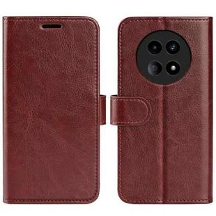 For Realme 12 5G R64 Texture Horizontal Flip Leather Phone Case(Brown)