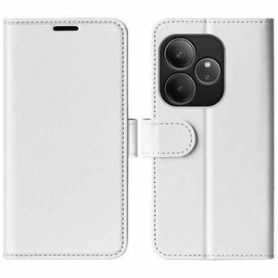 For Realme GT 6 5G R64 Texture Horizontal Flip Leather Phone Case(White)