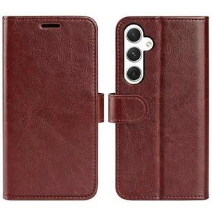 For Samsung Galaxy S24 5G R64 Texture Horizontal Flip Leather Phone Case(Brown)