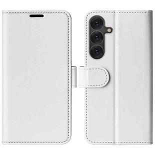 For Samsung Galaxy S25 5G R64 Texture Horizontal Flip Leather Phone Case(White)