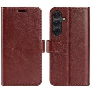 For Samsung Galaxy S25 5G R64 Texture Horizontal Flip Leather Phone Case(Brown)