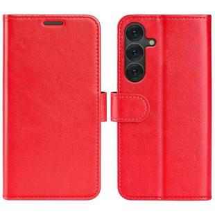 For Samsung Galaxy S25+ 5G R64 Texture Horizontal Flip Leather Phone Case(Red)