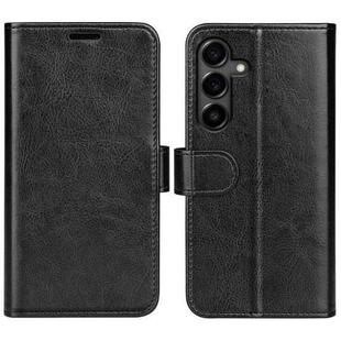 For Samsung Galaxy S25 FE 5G R64 Texture Horizontal Flip Leather Phone Case(Black)